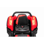 Elektrický traktor Blast s vlečkou - červená